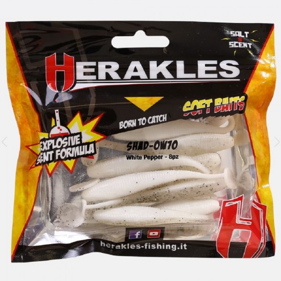 Herakles Ringo Tail 50mm Cheese Col. Orange Pink - Worm Soft Bait | Nencini Sport